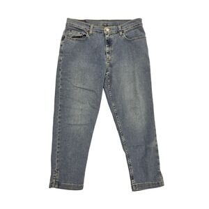 Vintage Levi's Mid Wash Tapered Ankle Jeans ankle Slit Size‎ Stretch Casual EUC